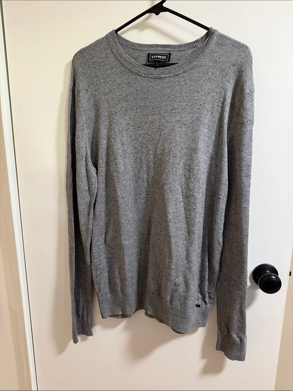 Express Men's Crewneck Sweater - Gray